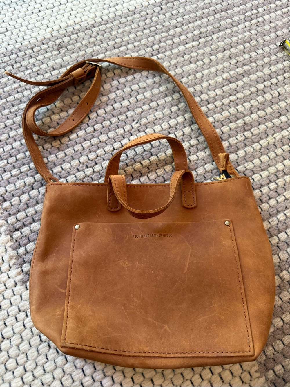 Portland Leather Goods PLG Mini Crossbody Tote Plg Zipper